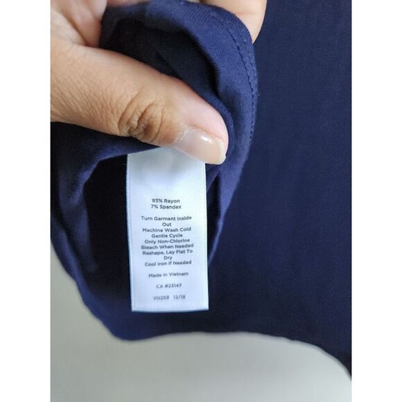 Talbots Women Navy Blue Jersey Knit Scoop Neck Tunic Top size 3X - Picture 5 of 6